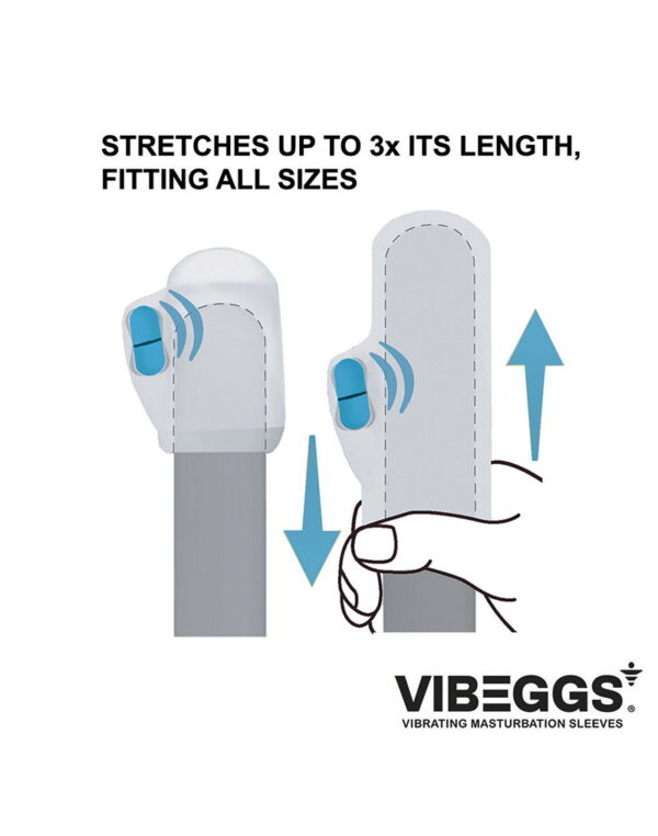 VIBEGGS - Ribs Delight - Vibrerende Masturbatie Sleeve - Wit - Afbeelding 9