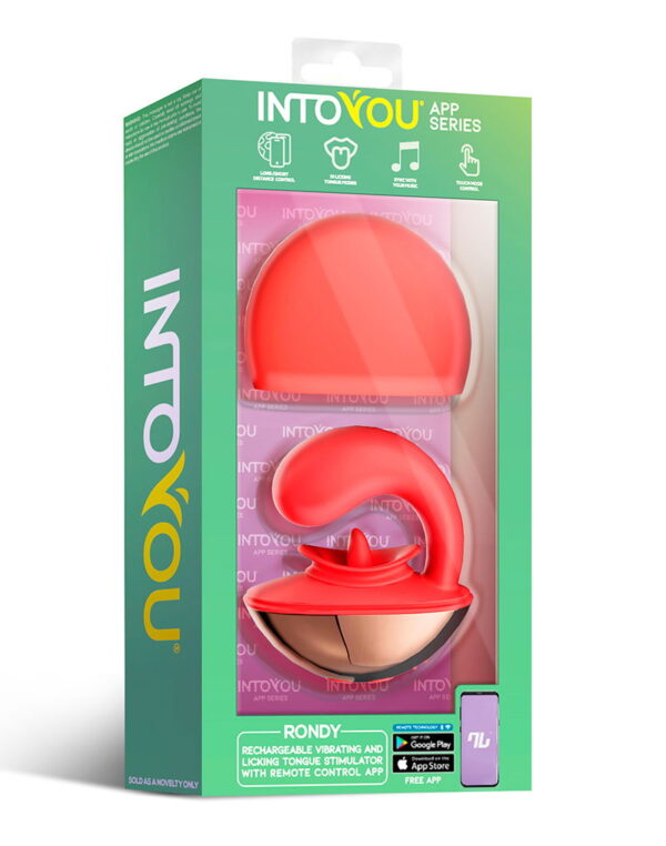 IY - Rondy - Clirotal Vibrator & Lik Tong met App - Rood - Afbeelding 11