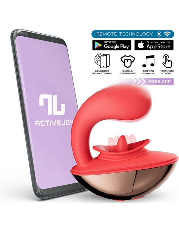 IY - Rondy - Clirotal Vibrator & Lik Tong met App - Rood