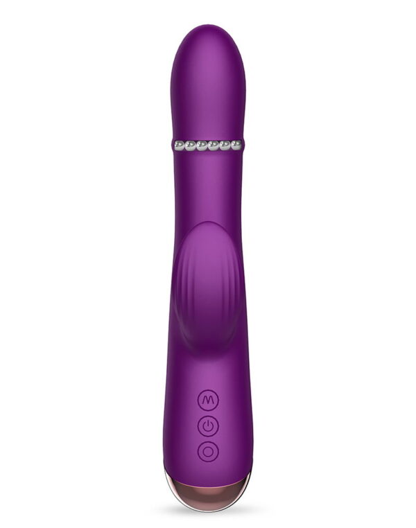 IY - Sendel - Rabbit Vibrator met kralenring en app - Paars - Afbeelding 4