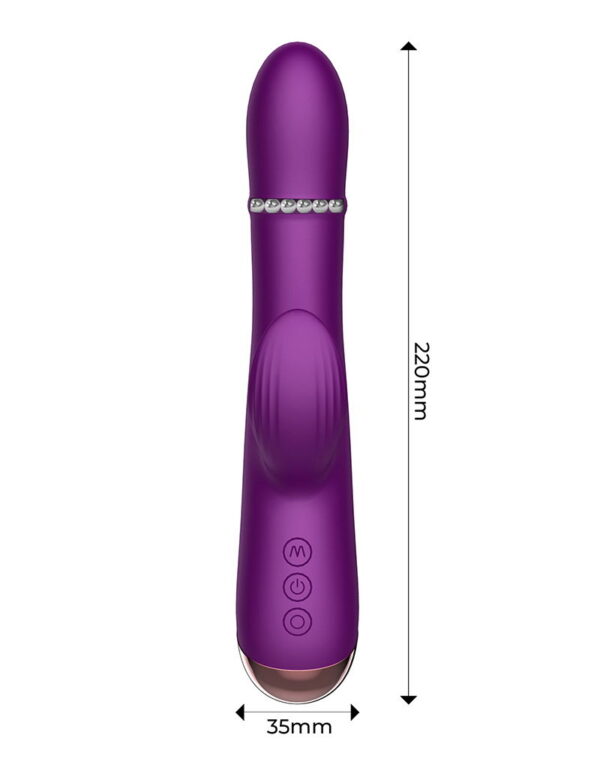 IY - Sendel - Rabbit Vibrator met kralenring en app - Paars - Afbeelding 5