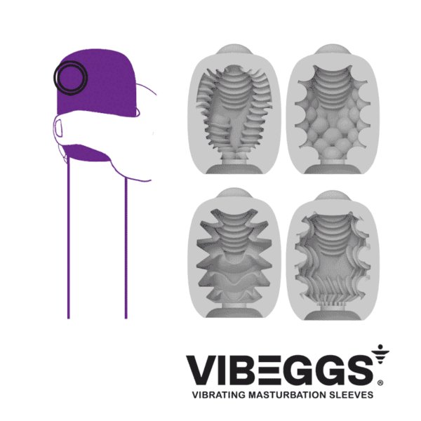 VIBEGGS - Ribs Delight - Vibrerende Masturbatie Sleeve - Wit - Afbeelding 11