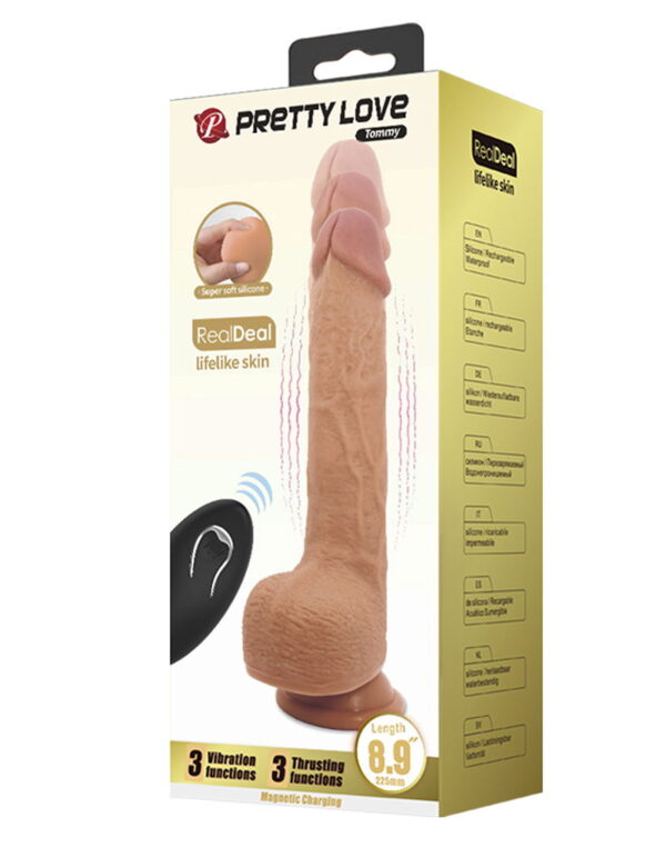 Pretty Love - Tommy - Lifelike Skin Vibrator - Lichtbruin - Afbeelding 8