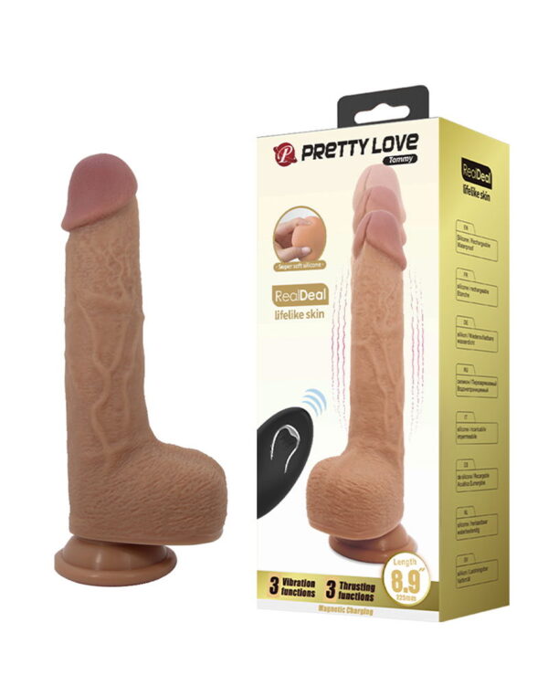 Pretty Love - Tommy - Lifelike Skin Vibrator - Lichtbruin - Afbeelding 2