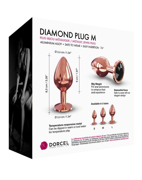 Dorcel - Diamond Plug Maat M - Butt Plug - Rose - Afbeelding 2