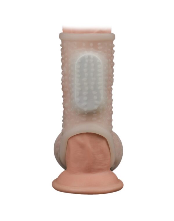 LoveToy - Drip Knights Ring - Vibrerende Penis Sleeve - Wit - Afbeelding 3