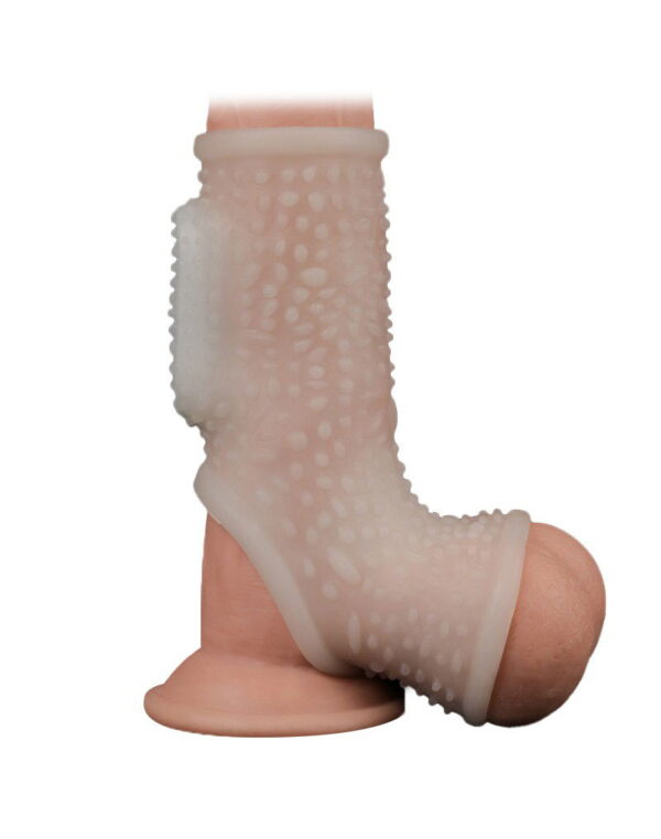 LoveToy - Drip Knights Ring - Vibrerende Penis Sleeve - Wit - Afbeelding 4