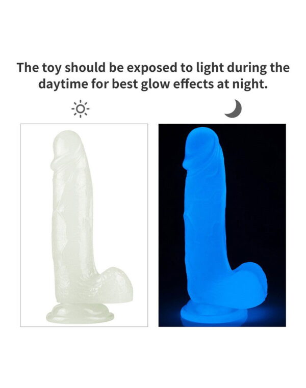 LoveToy - Lumino Play Dildo 19 cm - Glow in the Dark - Afbeelding 6