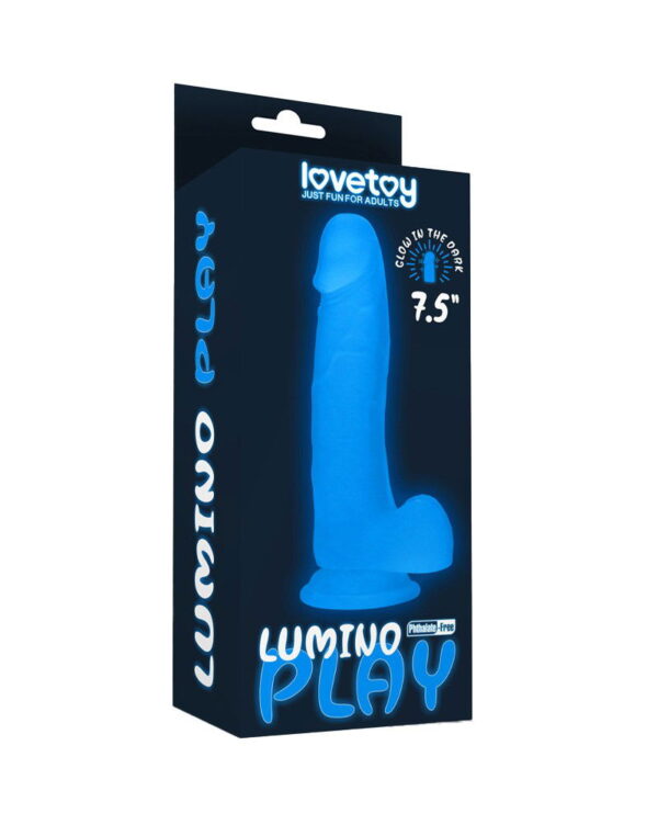 LoveToy - Lumino Play Dildo 19 cm - Glow in the Dark - Afbeelding 2