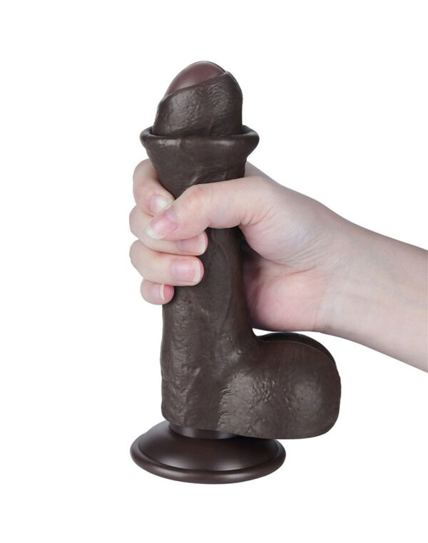 LoveToy - Aftrekbare dildo 18,3 cm (Ø 3,5 cm) - Zwart - Afbeelding 5