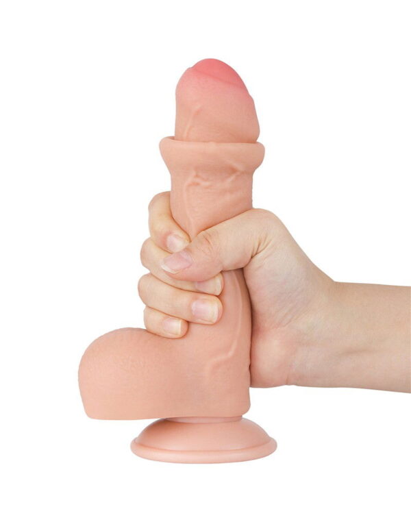 LoveToy - Aftrekbare dildo 18.3 cm (Ø 3.5 cm) - Nude - Afbeelding 7