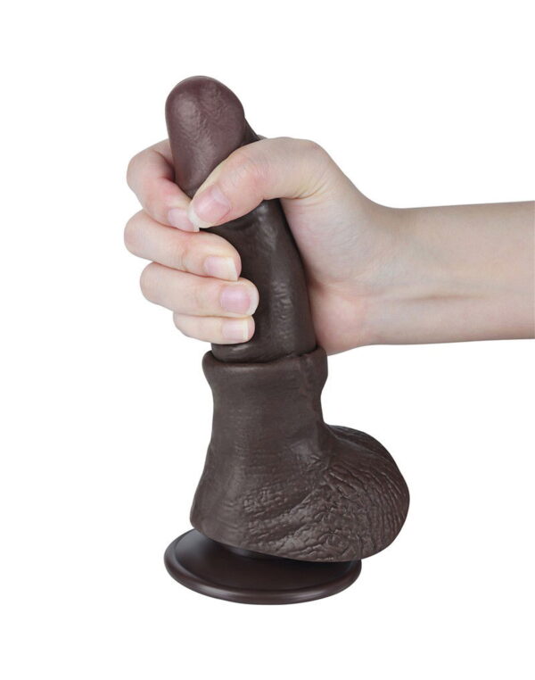 LoveToy - Aftrekbare dildo 19,5 cm (Ø 3,5 cm) - Zwart - Afbeelding 5