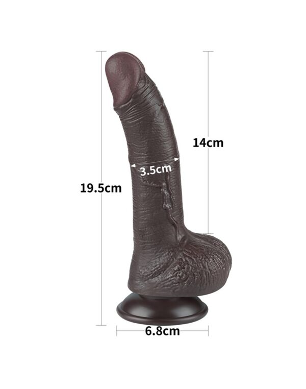 LoveToy - Aftrekbare dildo 19,5 cm (Ø 3,5 cm) - Zwart - Afbeelding 12