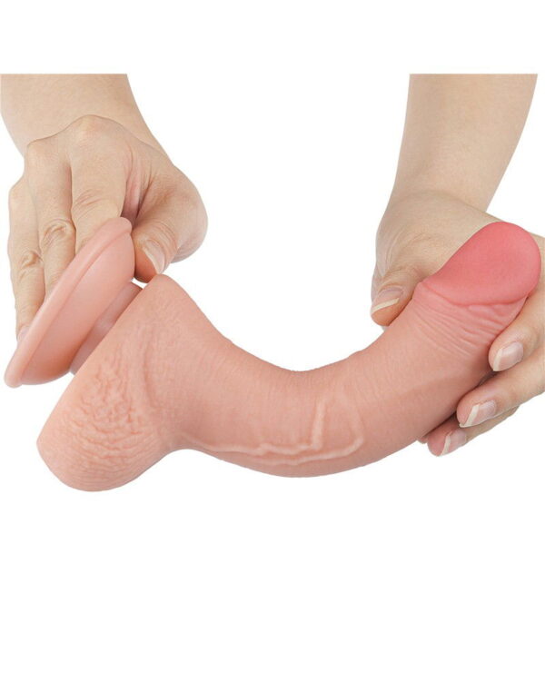 LoveToy - Aftrekbare dildo 19.5 cm (Ø 3.5 cm) - Nude - Afbeelding 8