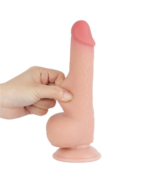 LoveToy - Aftrekbare dildo 19.5 cm (Ø 3.6 cm) - Nude - Afbeelding 6