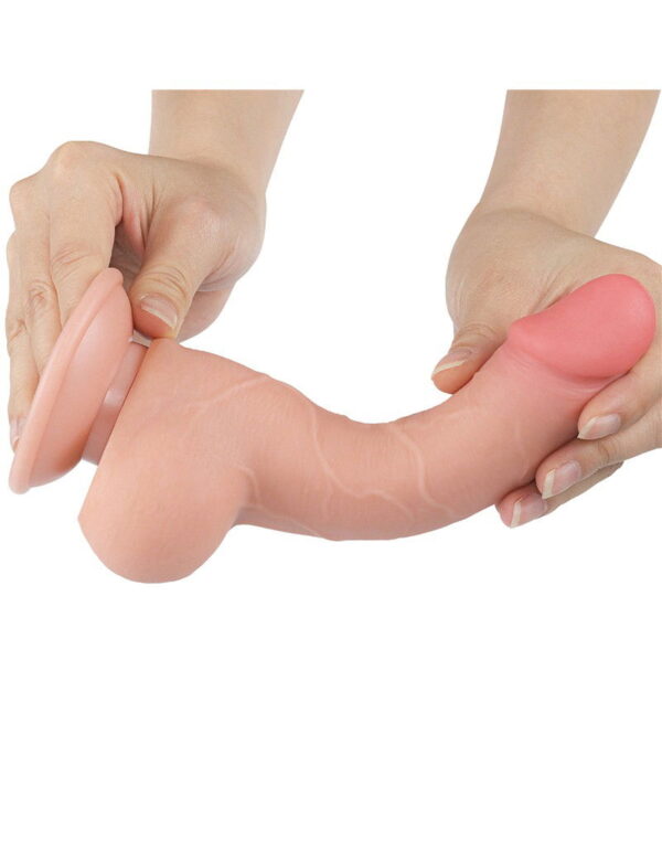 LoveToy - Aftrekbare dildo 19.5 cm (Ø 3.6 cm) - Nude - Afbeelding 7