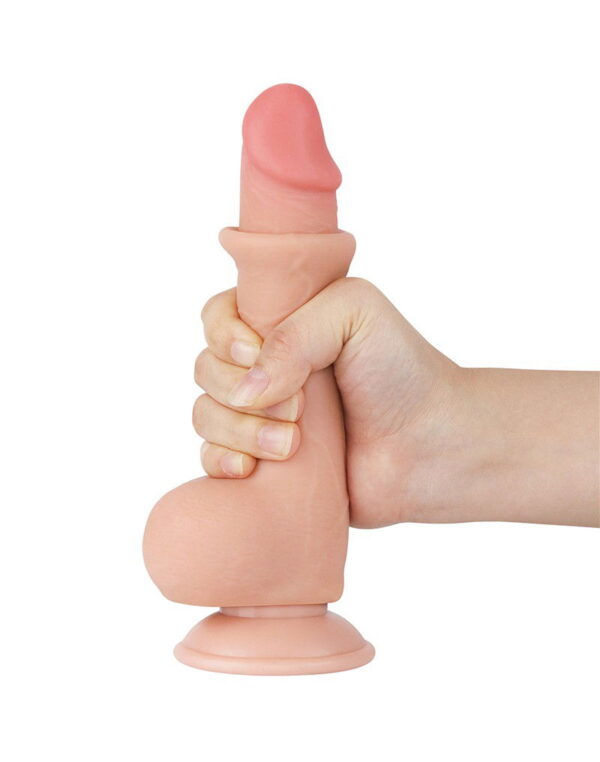 LoveToy - Aftrekbare dildo 19.5 cm (Ø 3.6 cm) - Nude - Afbeelding 8