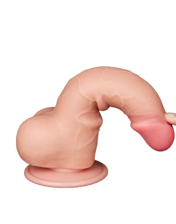 LoveToy - Aftrekbare dildo 19.5 cm (Ø 3.6 cm) - Nude - Afbeelding 11