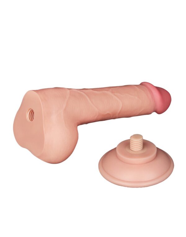 LoveToy - Aftrekbare dildo 19.5 cm (Ø 3.6 cm) - Nude - Afbeelding 4