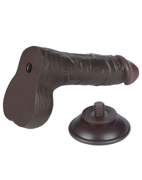 LoveToy - Aftrekbare dildo 19,5 cm (Ø 3,7 cm) - Zwart - Afbeelding 8