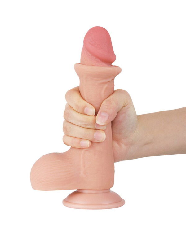 LoveToy - Aftrekbare dildo 19.5 cm (Ø 3.7 cm) - Nude - Afbeelding 9