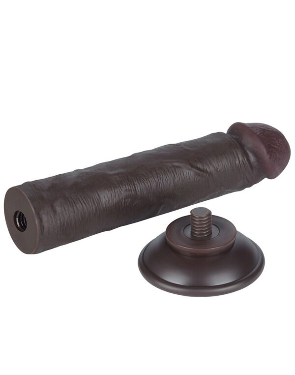 LoveToy - Aftrekbare dildo 20 cm (Ø 3,8 cm) - Zwart - Afbeelding 3