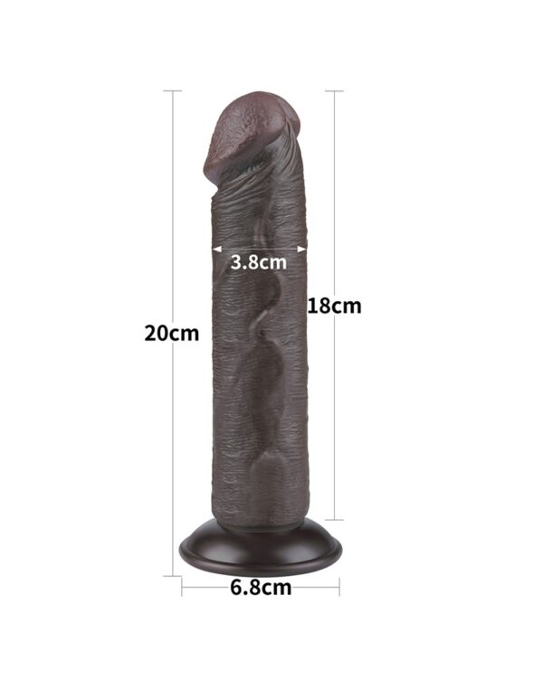 LoveToy - Aftrekbare dildo 20 cm (Ø 3,8 cm) - Zwart - Afbeelding 7