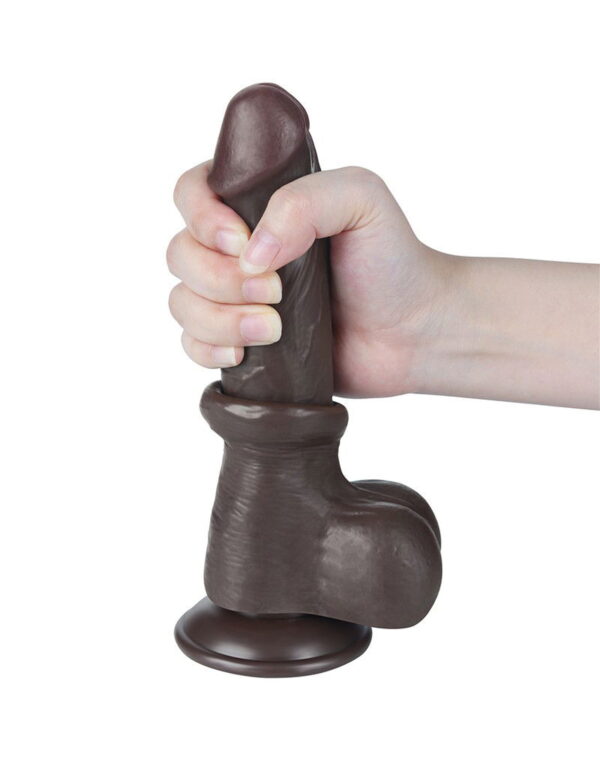 LoveToy - Aftrekbare dildo 20 cm (Ø 3,9 cm) - Zwart - Afbeelding 3