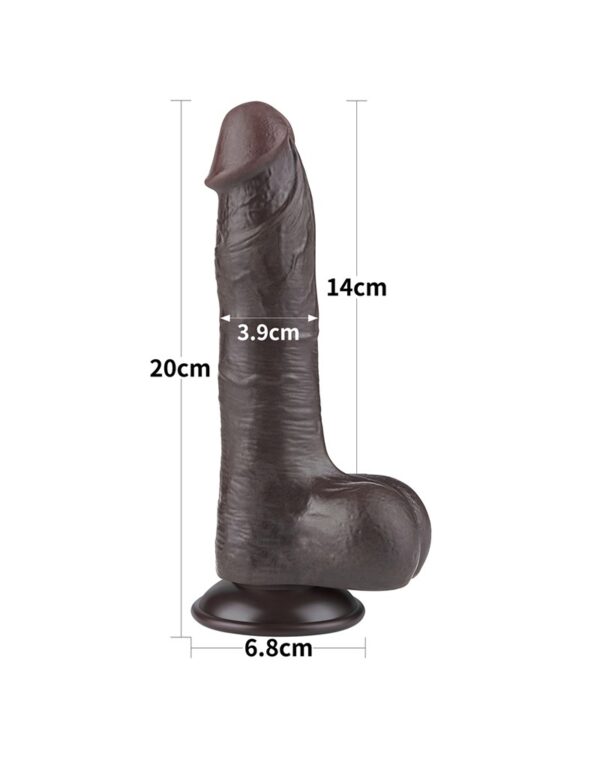 LoveToy - Aftrekbare dildo 20 cm (Ø 3,9 cm) - Zwart - Afbeelding 11