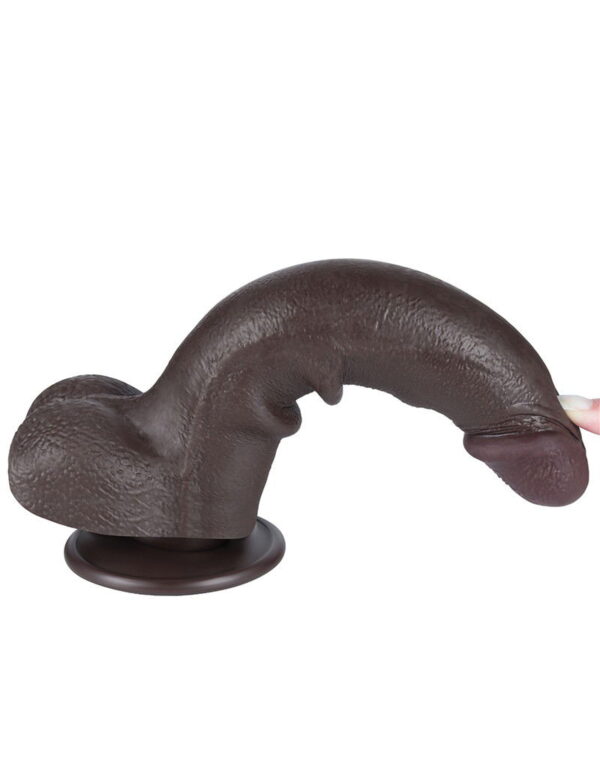 LoveToy - Aftrekbare dildo 20 cm (Ø 4 cm) - Zwart - Afbeelding 9