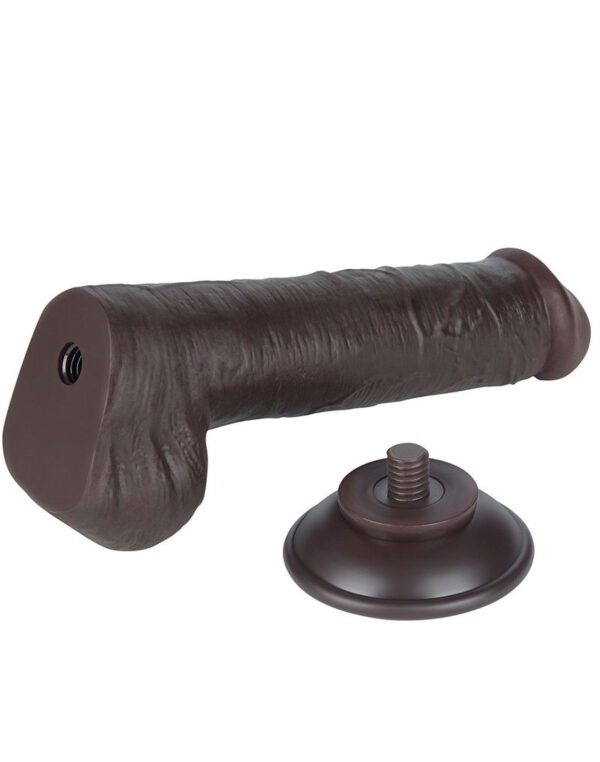 LoveToy - Glijdende Huid Dildo 20,8 cm (Ø 4 cm) - Zwart - Afbeelding 5