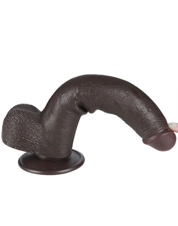 LoveToy - Aftrekbare dildo 22 cm (Ø 3,7 cm) - Zwart - Afbeelding 3