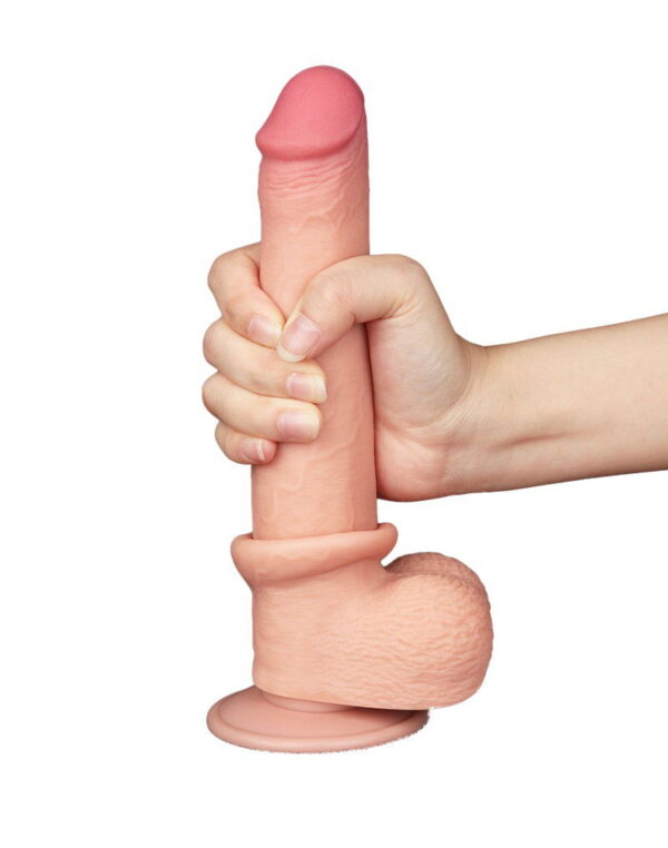 LoveToy - Aftrekbare dildo 22 cm (Ø 3.7 cm) - Nude - Afbeelding 13