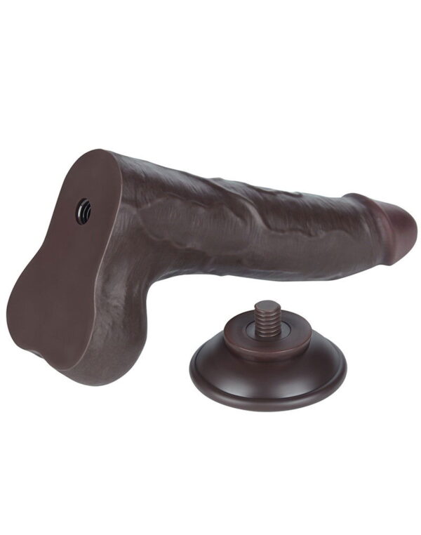 LoveToy - Aftrekbare dildo 22 cm (Ø 4,3 cm) - Zwart - Afbeelding 4