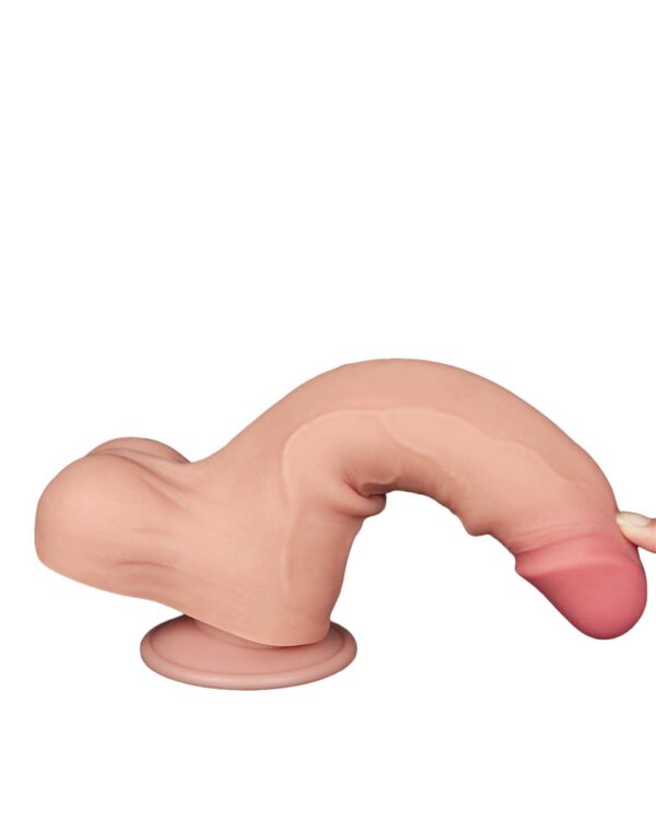 LoveToy - Aftrekbare dildo 22 cm (Ø 4.3 cm) - Nude - Afbeelding 5