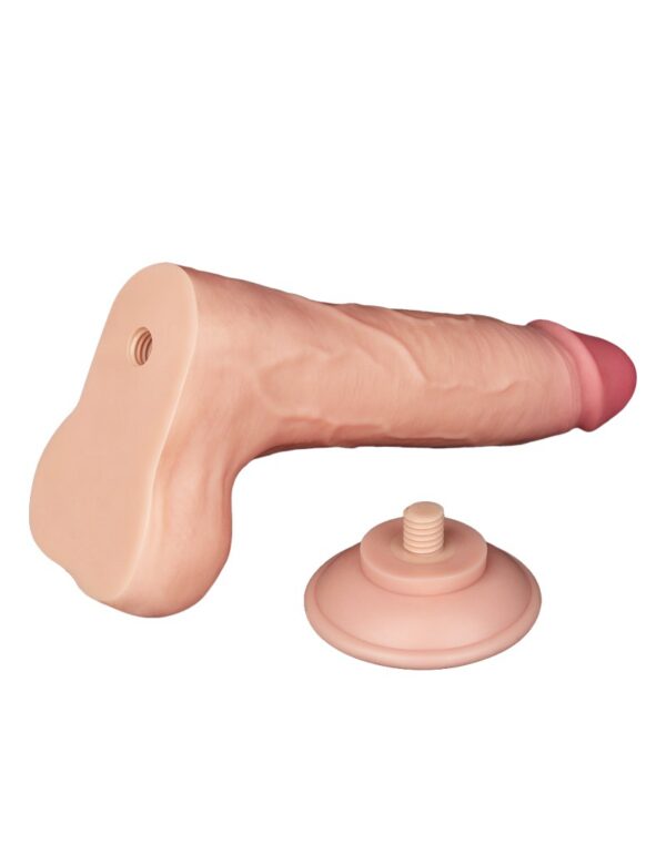 LoveToy - Aftrekbare dildo 22 cm (Ø 4.3 cm) - Nude - Afbeelding 4