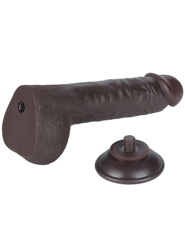 LoveToy - Aftrekbare dildo 24 cm (Ø 4,3 cm) - Zwart - Afbeelding 3