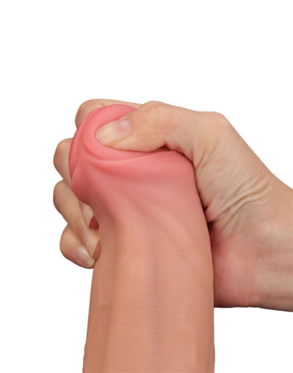 LoveToy - Sliding Skin Dildo 29 cm - Nude - Afbeelding 10