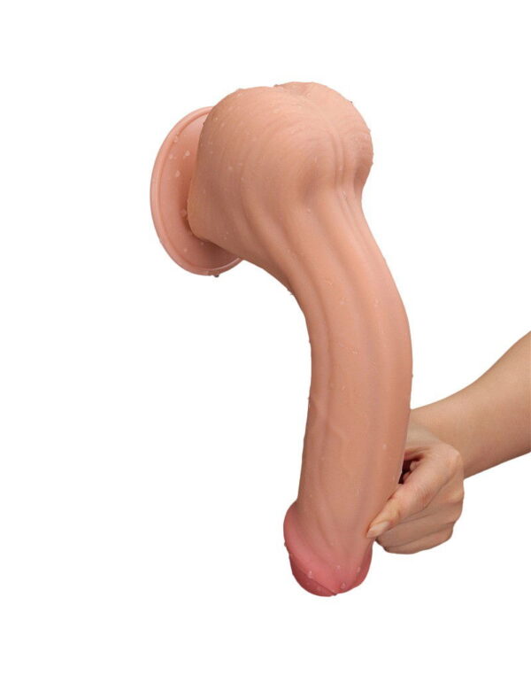 LoveToy - Sliding Skin Dildo 29 cm - Nude - Afbeelding 14