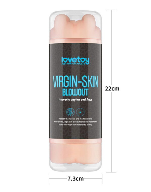 LoveToy - Virgin-Skin Blowout Double Side Stroker - Vagina and Anus - Afbeelding 2