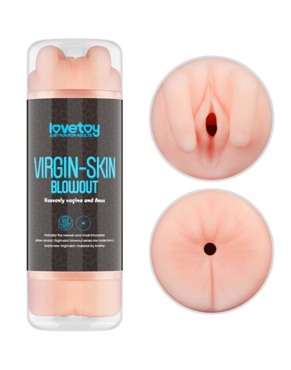 LoveToy - Virgin-Skin Blowout Double Side Stroker - Vagina and Anus