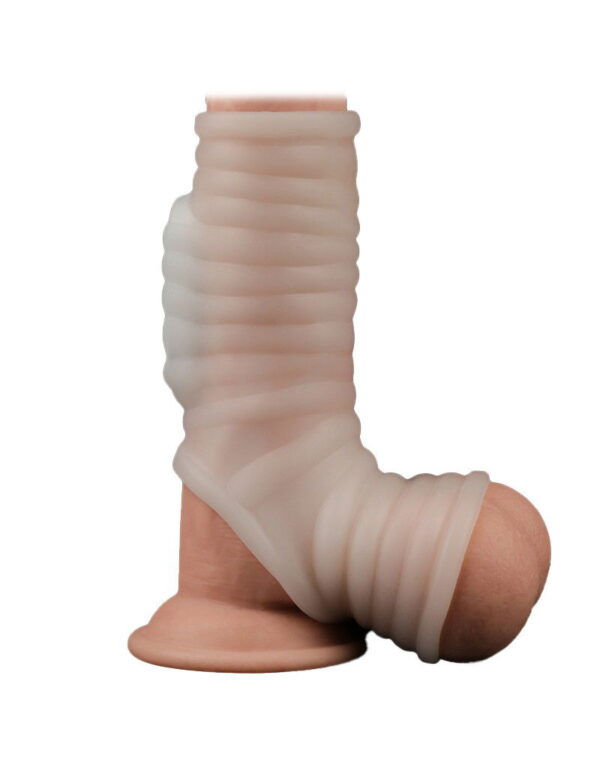 LoveToy - Wave Knights Ring - Vibrerende Penis Sleeve - Wit - Afbeelding 4