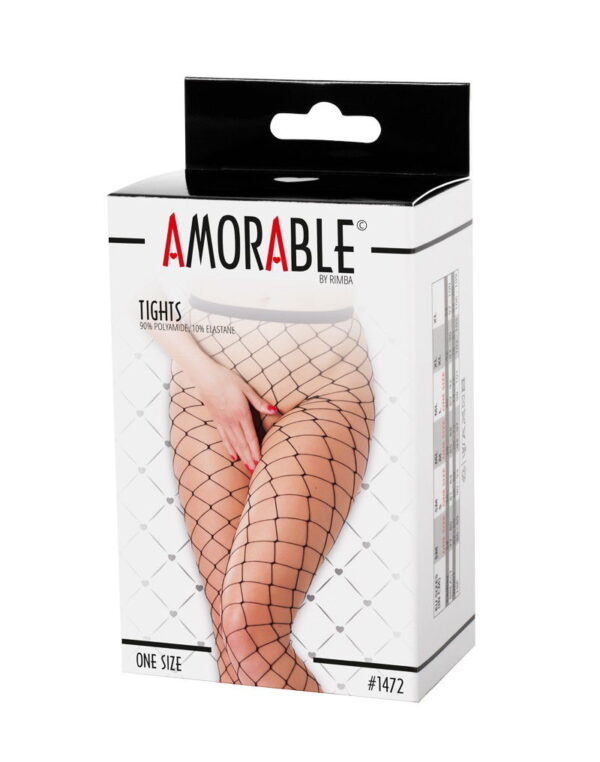 Amorable by Rimba - Net Panty - One Size - Zwart - Afbeelding 2