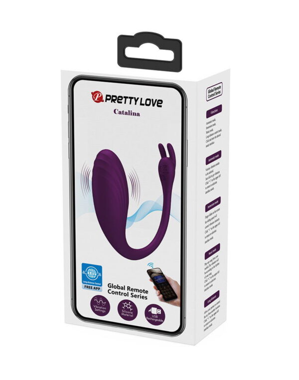 Pretty Love - Catalina - Draagbare Vibrator met App-bediening - Paars - Afbeelding 2