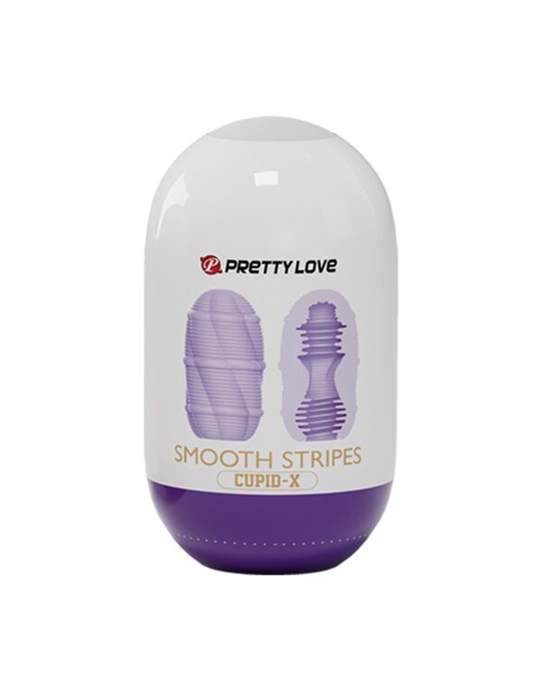 Pretty Love - Cupid X - Smooth Stripes - Masturbator - Paars, Wit - Afbeelding 2