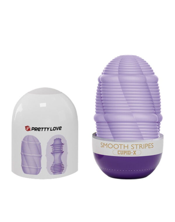 Pretty Love - Cupid X - Smooth Stripes - Masturbator - Paars, Wit - Afbeelding 4