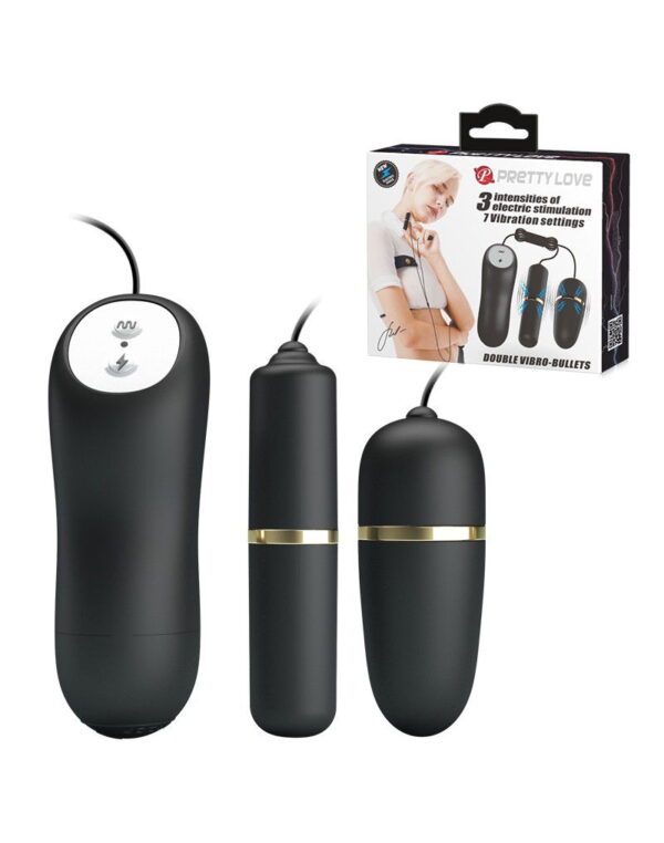 Pretty Love - Electrische Stimulatie Bullets Set - Zwart - Afbeelding 7