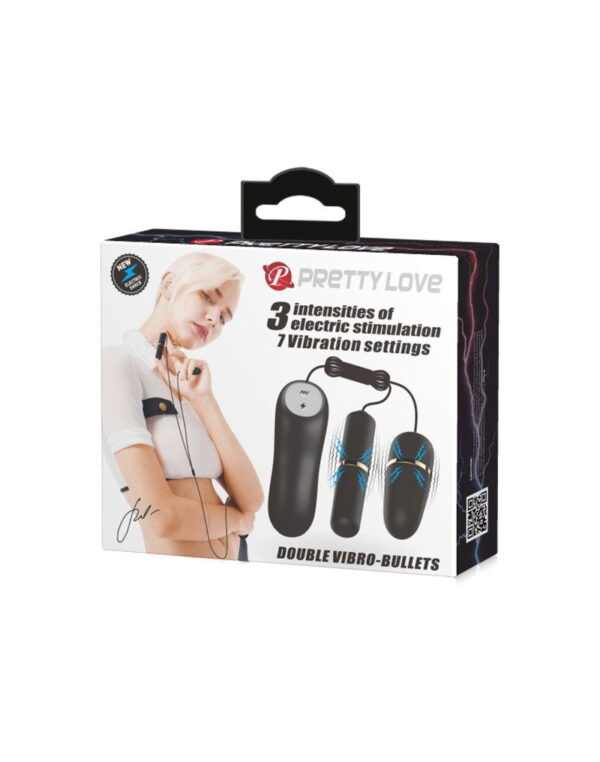 Pretty Love - Electrische Stimulatie Bullets Set - Zwart - Afbeelding 2