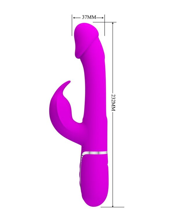 Pretty Love - Kampas - Rabbit Vibrator 3 in 1- Paars - Afbeelding 4