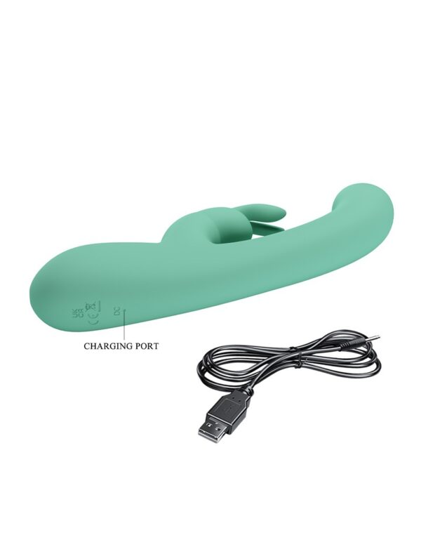 Pretty Love - Lamar - Rabbit Vibrator met Digitaal LED Display - Blauw - Afbeelding 7